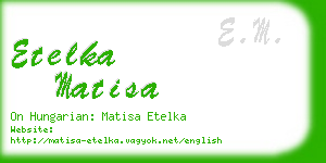 etelka matisa business card